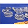 Image 2 : Glass Furniture Coasters (10) & Clear Glass Dish