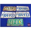 Image 1 : SASK License Plates (5) : 1965(2) ; 1972 (Matching Set); 1972 (SEE PICS!)