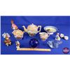 Image 1 : Collector Glassware Combo (13pcs) : Tea Pot, Cream & Sugar, Ornaments, etc (SEE PICS!)