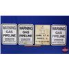 Image 1 : Pipeline/Gas Metal Signs (4) (16"H x 12"W) (SEE PICS!)