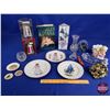 Image 1 : Collector Combo : Princess Diana Book & Ornament, Pinky & Blue Boy Plates, Stained Glass Ornaments, 