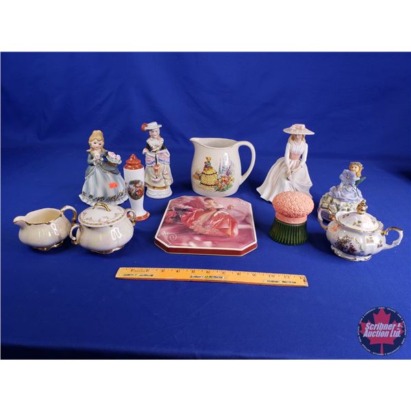 Victorian Motif Collectibles : Pitcher, Ornaments, Cream & Sugar, Shaker, etc (SEE PICS!)