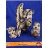 Image 1 : Squirrel Glass Figurines (3) (Tallest : 10"H) (SEE PICS!)