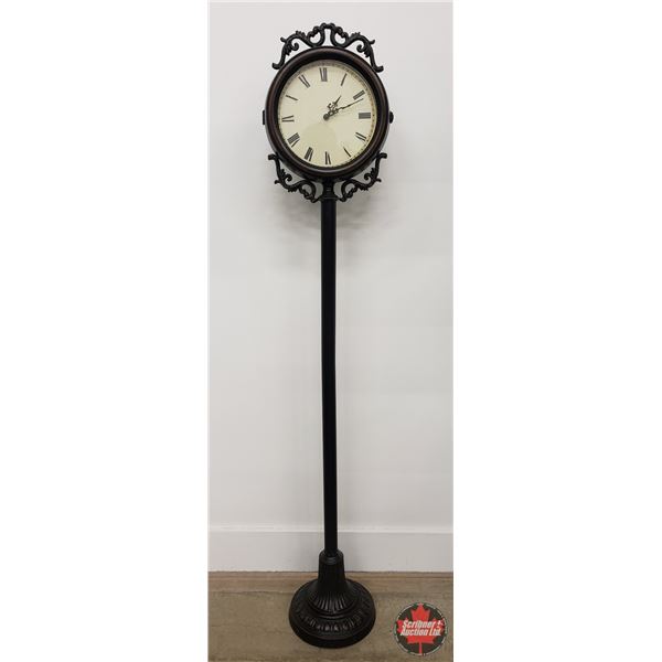 HOME DÉCOR : Free Standing Double Faced Clock (66"H x 11"Dia) (SEE PICS!)