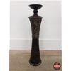 Image 2 : HOME DÉCOR TRIO : Tin Vases w/Stick Accents & Candle Holder (Tallest Measures : 33"H x 11"Dia) (SEE 