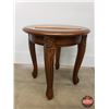 Image 1 : Round Wooden Side Table (21"H x 19"Dia) (SEE PICS!)