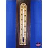 Image 2 : Barostar Wall Hanging Barometer/Thermometer (26"H x 8-1/2"W) (SEE PICS!)