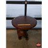 Image 2 : Carved Wooden Elephant Side Table (32"H x 30"Dia - Heavy) (SEE PICS!)