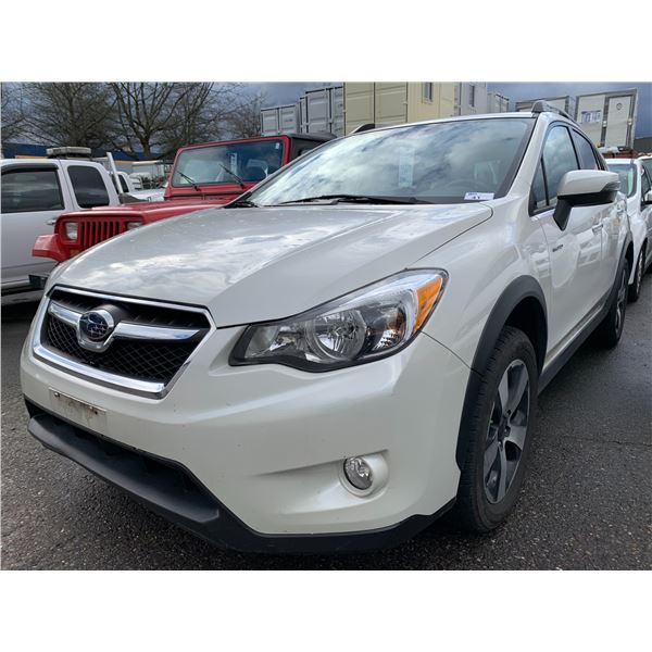 *R* 2015 SUBARU CROSSTREK, XV HYBRID, 4DR HATCHBACK, WHITE, VIN JF2GPBDC8FH251497,