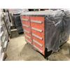 Image 2 : DIGGIT ORANGE & BLACK 10 DRAWER 37 1/2" ACROSS X 20" DEEP X 38" HIGH MOBILE TOOL CHEST