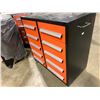 Image 2 : DIGGIT ORANGE & BLACK 10 DRAWER 37 1/2" ACROSS X 20" DEEP X 38" HIGH MOBILE TOOL CHEST