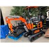 Image 1 : AGT INDUSTRIAL QH12R ORANGE GAS POWERED RIDE ON MINI EXCAVATOR