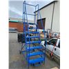 Image 2 : CANWAY ( 8H ) BLUE INDUSTRIAL ROLLING SAFETY LADDER WITH A 400LB CAPACITY