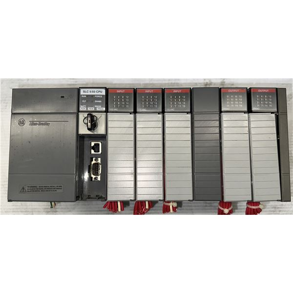 Allen Bradley #SLC 500 Power Supply w/SLC 500 7-Slot Rack & Modules