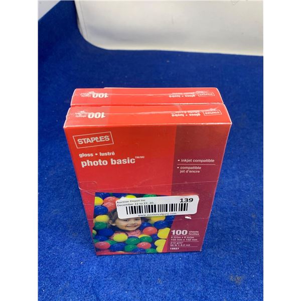 Staples Photo Basic Gloss Sheets 2 X 100 Staples photo basic gloss sheets 2 x 100