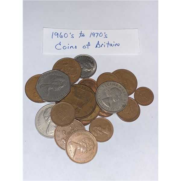 Estate Coins - Lot of approx 20 assorted British coinage circa 1960-1970