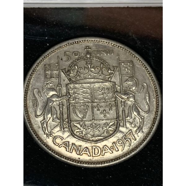 Estate Coin - Canada vintage 1957 Silver Half Dollar