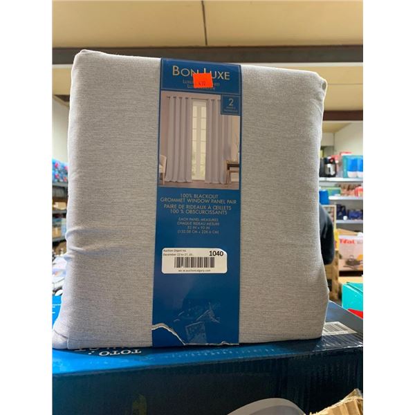 Bon Luxe 100% Blackout Grommeet Window Panel Pair 52"x90"