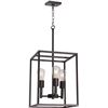 Image 1 : VINLUZ 3 Light Farmhouse Chandelier Black Fixture