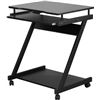 Image 1 : Computer Cart Mobile Standing Laptop Cart Smooth Keyboard Tray Computer Workstation for Home and Off