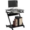 Image 5 : Computer Cart Mobile Standing Laptop Cart Smooth Keyboard Tray Computer Workstation for Home and Off