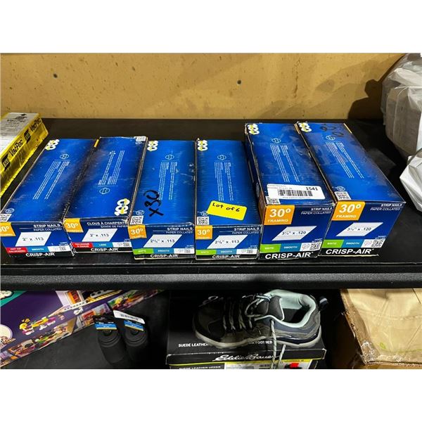 Crisp-Air Strip Nails Lot of 6 See Pictures for Sizes