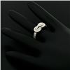 Image 8 : 14K White Gold 1.05 ctw Round Brilliant Diamond Interlocking Loop Love Knot Ring