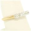 Image 3 : QUALITY 14k Two Tone Gold 1.0 ctw Bar Set F VS1 Round Brilliant Diamond Band Rin