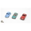 Image 1 : 3 VINTAGE DINKY CARS: 1950 JAGUAR XK120 #157,