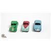 Image 1 : 3 VINTAGE DINKY TOYS: RILEY, JAGUAR, FORD ZEPHYR