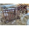 Image 6 : Various old tine harrows & misc. steel frames