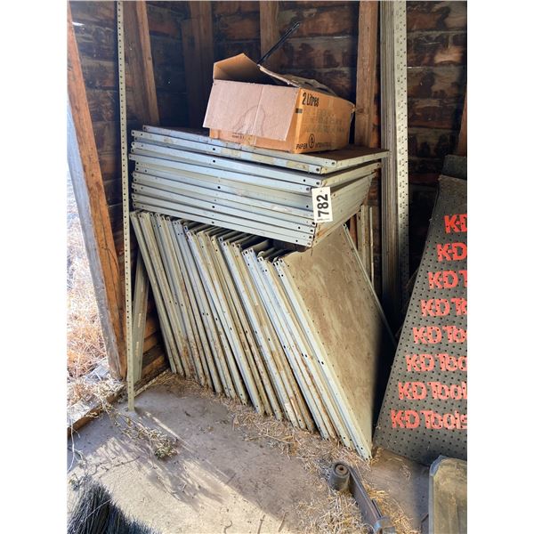 Shelving & misc. inside granary
