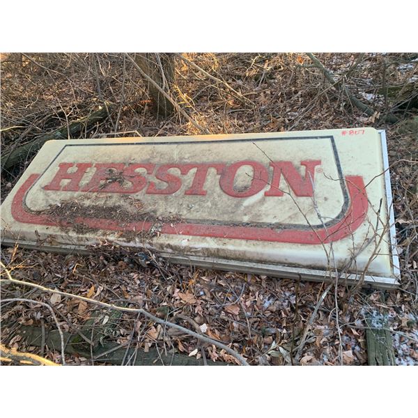 Hesston Double sided Implement sign (Approx. 92" x 32")