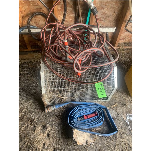Cage, hoses & misc. on wall