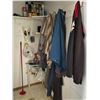 Image 1 : Contents in closet, qty of cleaning supplies, shirts, smocks, coveralls etc.