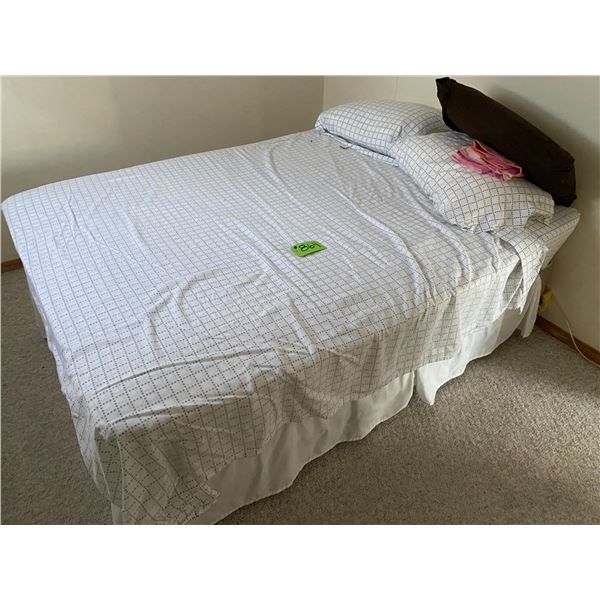Twin size Bed c/w box spring and bed frame & bedding