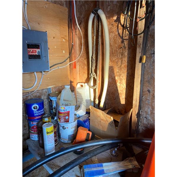 Balance of misc. in shed. MF pressure washer, propane bottles, shovels, elec. Washer & misc.