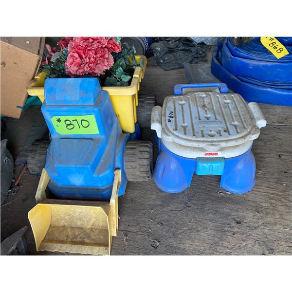 Plastic truck & toilet