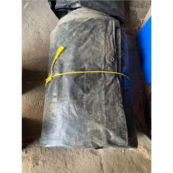 2- Black tarps (1- Large & 1- Small)