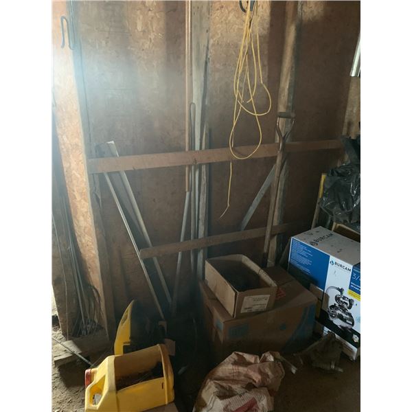 Misc. items in NW corner of barn