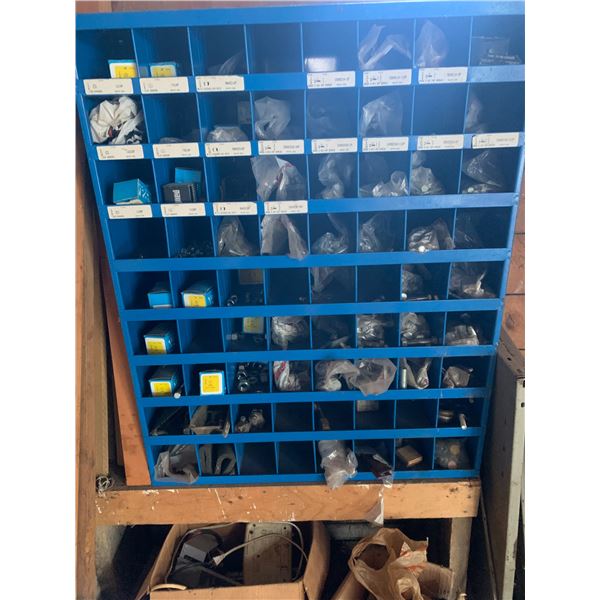 Blue bolt bin c/w contents