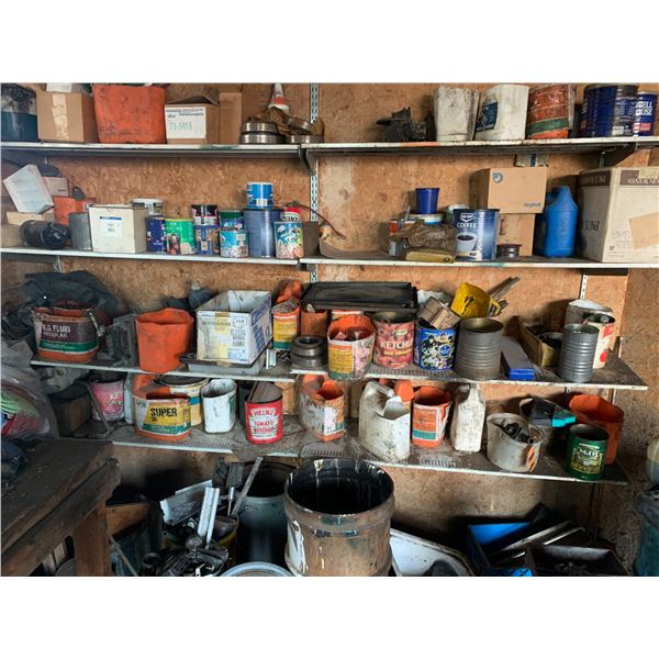 North wall- Balance of misc. on shelf & floor