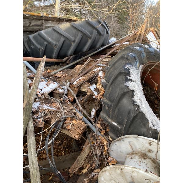 2- Tractor tires on back of Cabover