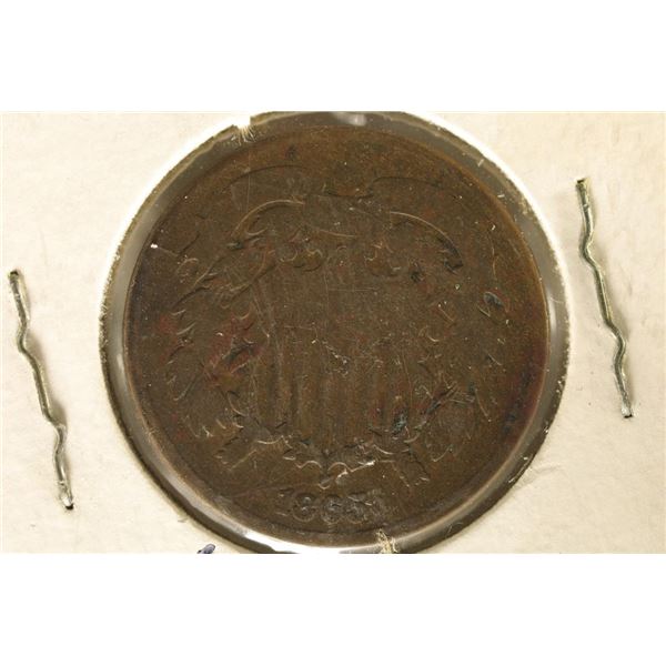 1865 US 2 CENT PIECE