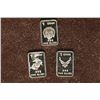 Image 1 : 3-1 GRAM .999 FINE SILVER PROOF INGOTS: 2 MILITARY