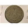 Image 1 : 1934 GERMAN SILVER 2 MARK WITH SWASTIKA
