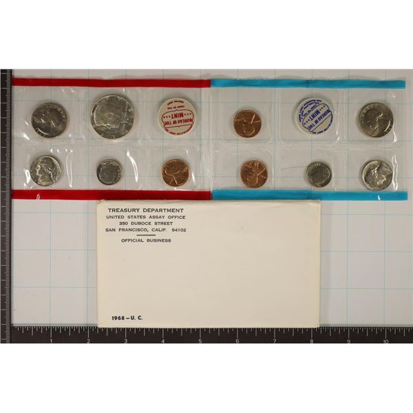 1968 US MINT SET (UNC) P/D/S (WITH ENVELOPE)