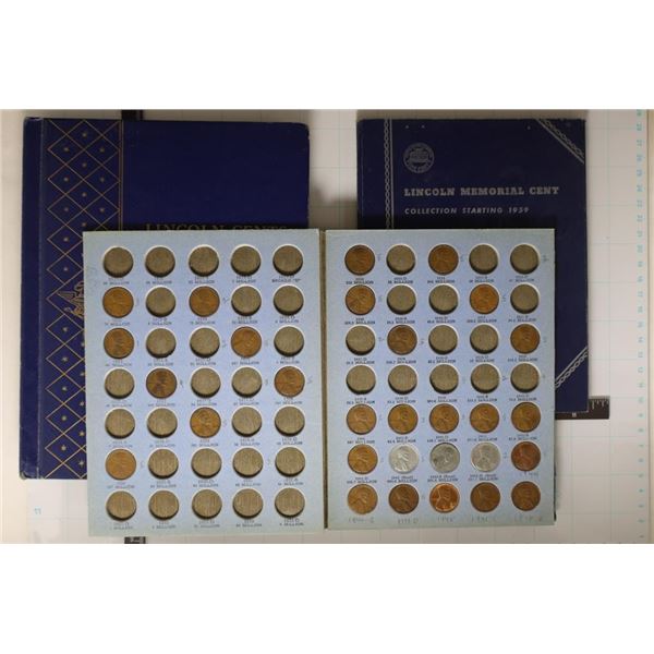 3 PARTIALLY COMPLETED LINCOLN CENTS ALBUMS: