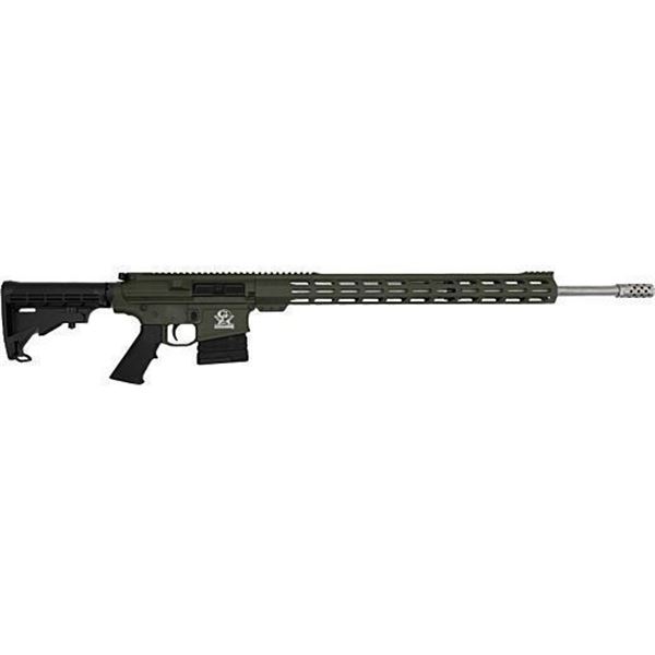 GLFA AR10 RIFLE .243 WIN. 24" S/S BBL 5-SHOT OD GREEN