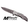 Image 1 : MC MTECH 3.75" DROP POINT FOLDER BLACK/WHITE FLAGS